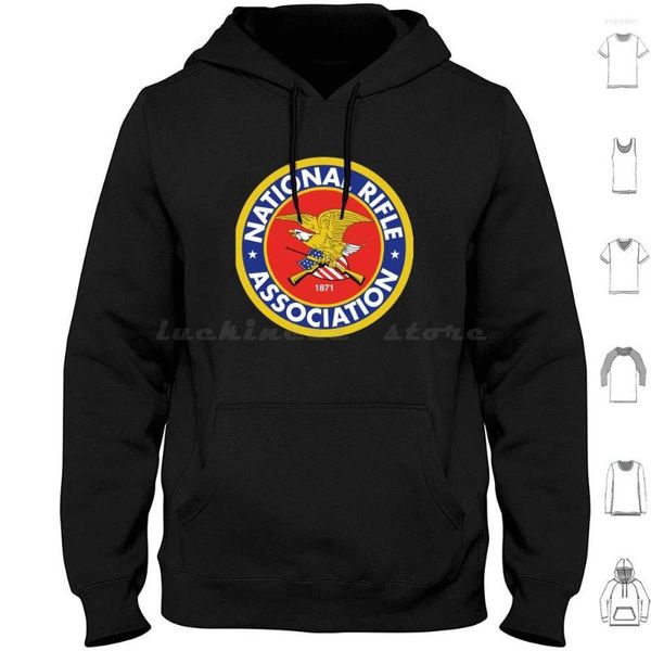 Sweats à capuche pour hommes Nra Logo Manches longues Contrôle des armes à feu 2nd Amendement Droits Guns Army Pistolet Armes à feu Drôle