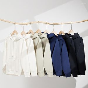 Sweats à capuche pour hommes OEM Sudadera Logo personnalisé vierge uni en molleton éponge coton épais 400 g/m² poids lourd pull à capuche pour hommes