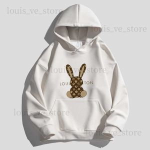 Herenhoodies oranje hoodie Fun Rabbit Printing Hoodies Katoen Bad Bunny Capuchon paarse hoodie Trui Sport Sweatshirts Heren Pullovers Dames Trainingspak Casual BJPJ