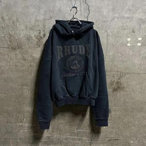 Sweats à capuche pour hommes surdimensionnés 2023 hiver bouffée impression lettre sweat à capuche pour hommes femmes 1:1 haute qualité polaire noir pulls à capuche