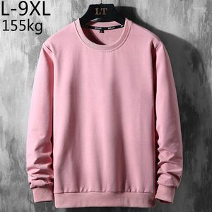 Heren Hoodies oversized pullover mannen Casual sweatshirt Solid basic Big Size Spring herfst plus 5xl 6xl 7xl 8xl 9xl