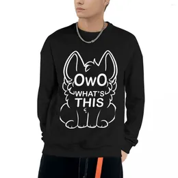 Hoods Hoodies Owo Wat is dit? - witte tekst sweatshirts anime kleding herfstproducten voor vrouwen