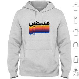 Hommes Hoodies Palestine Vintage Manches Longues Hippy Cool Hipster Rétro The Sixties 1960s Classic Arab
