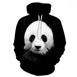 Sweats à capuche pour hommes Panda 3D Imprimer surdimensionné Femmes Hommes Animal Casual Manches longues Sweats amples Femme Harajuku Streetwear Pull