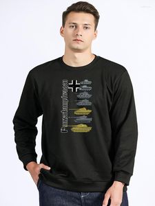 Sweats à capuche pour hommes Panzerkampfwagen histoire militaire allemande hommes à capuche monde réservoirs sweats coton vêtements Streetwear surdimensionné