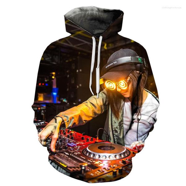 Sudaderas con capucha para hombre Fiesta Hip Hop Cool Girl DJ Moda Impreso en 3D Hombres y mujeres Harajuku Jumpers Sudaderas