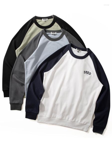 Sweats à capuche pour hommes Patchwork Couleur Contrastée Pull décontracté à manches raglan pour adolescents