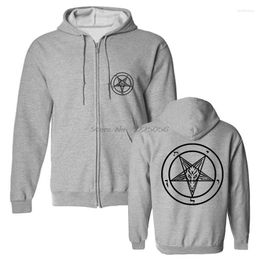 Mannen Hoodies Pentagram Gothic Occult Satan Hoodie Cool Mannen Fleece Hooded Sweatshirt Streetwear Harajuku