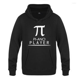 Sudaderas con capucha para hombre PI-ANO Player Music Novedad Divertida Moda para hombre Invierno Manga larga Jersey Polar Sudaderas con capucha Abrigo