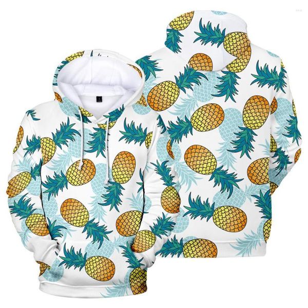 Sudaderas con capucha para hombre con estampado 3D de piña, sudadera de gran tamaño para mujer/hombre, ropa de calle, jersey de Hip Hop, chaqueta con capucha, chándal masculino, ropa divertida