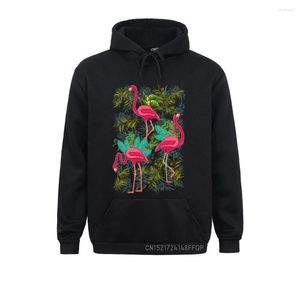 Heren Hoodies Roze Flamingo Print Sweatshirt Mode Fitness Cool Pocket Exotische Vogels heren Trui Harajuku Herenkleding