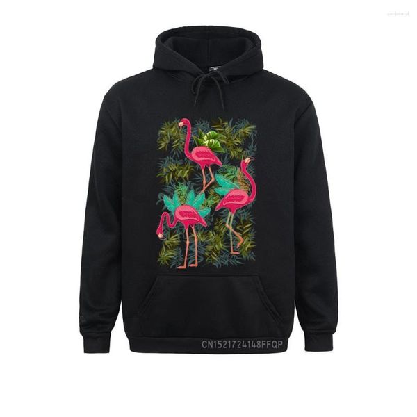 Sudaderas con capucha para hombre, sudadera con estampado de flamencos rosas, moda Fitness, bolsillo fresco, pájaros exóticos, jersey para hombre, ropa Harajuku para hombre