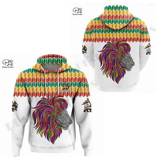 Hoodies para hombres Plástica Cosmos imprimida 3D ETHIOPIA CULTA CULTURA LEON UNISTA UNISEX Funny streetwear sudaderas Harajuku/sudadera/zip Q-2