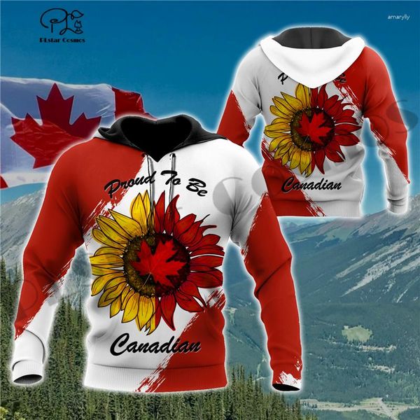 Men's Hoodies Plstar Cosmos 3DPrinted EST Orgulloso para ser Canadá Flag Harajuku Streetwear Causewer Cause Unisex Hoodies/Sweinshirt/Zip1