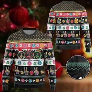 Heren hoodies plstar cosmos hippie hippie vrolijk kerstfeest 3d geprinte mode lelijke trui winter unisex casual gebreide pullover my02