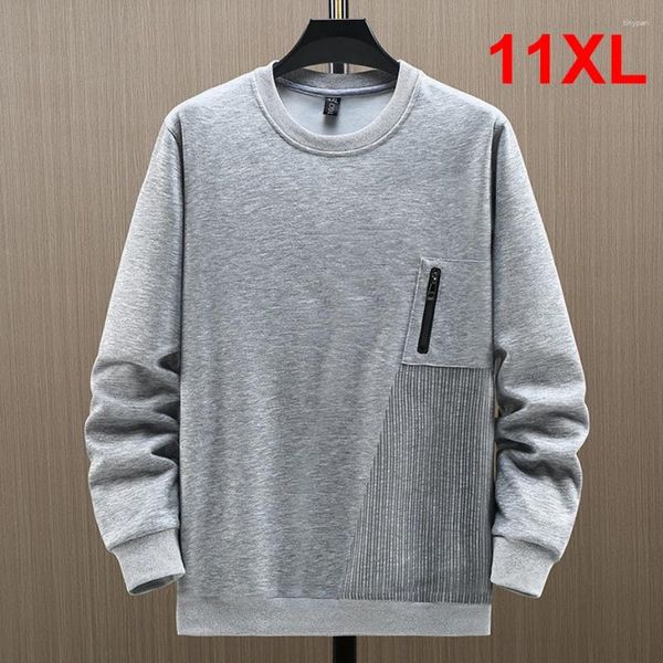 Sudaderas con capucha para hombre talla grande 11XL sudaderas para hombre sudadera de retales moda Casual pulóver masculino Sprint otoño grande