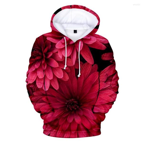 Sudaderas con capucha para hombre con estampado Floral colorido en 3D con capucha para hombre y mujer