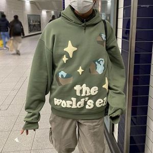 Heren Hoodies Gedrukt Hoodie Punk Dames Sweatshirt Vintage Losse Harajuku Gothic Grunge Y2k Dames Tops Streetwear Dameskleding