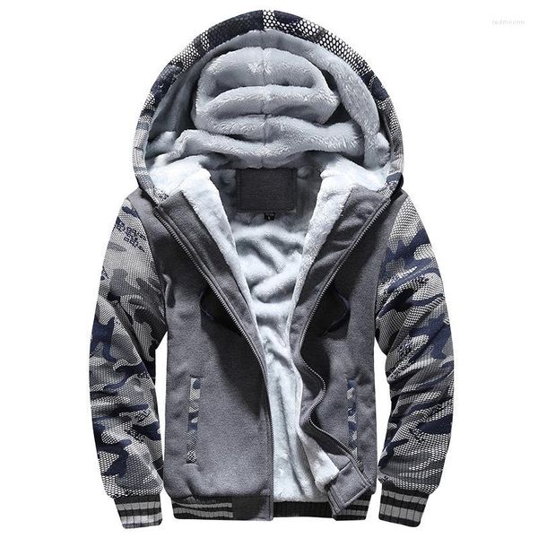 Sweats à capuche pour hommes Prowow Quick Sell Winter Casual Sports Cardigan Sweater Jacket avec peluche et isolation épaisse