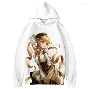 Heren Hoodies Puella Magi Madoka Magica Cosplay Hoodie Kaname Tomoe Mami Akemi Homura Print Fashion Pullover Hoody Anime Perifeer