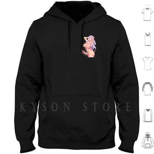 Sudaderas con capucha para hombre Cabello morado Grueso Futanari Boobs Dick Sudadera con capucha Manga larga Algodón Eyaculación Hold Cumming Jizz Sexy