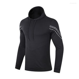 Sudaderas con capucha para hombre, ropa de secado rápido, traje de entrenamiento deportivo de manga larga para hombre, gimnasio, correr, ropa deportiva transpirable para baloncesto