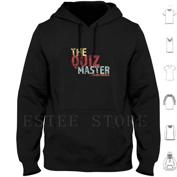 Sweats à capuche pour hommes Quiz Master Pub Team Manches longues Trivia Bar Drink Beer Table Quizz Booze