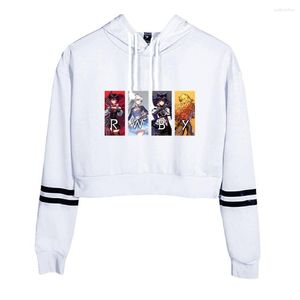 Sudaderas con capucha para hombre R W B Y Merch Impresión 2D Suéter con capucha umbilical Mujeres Sexy K-pops Harajuku