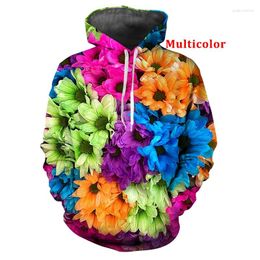 Sweats à capuche pour hommes Red Rose FLOWER And Sunflower 3D Print Womens / Men Hoodie Sweatshirt Pullover Tops