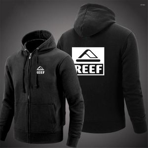 Herren Hoodies Reef 2023 Langarm Jacke Reißverschluss Hohe Qualität Bequeme einfarbige Oberbekleidung Trainingsanzüge Kapuzenmantel Pullover Tops