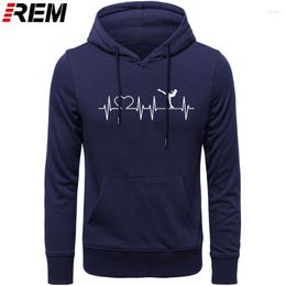 Sudaderas con capucha para hombre REM Heartbeat Patinaje sobre hielo Diseño de patinador Hombres Ropa famosa de alta calidad Sudaderas