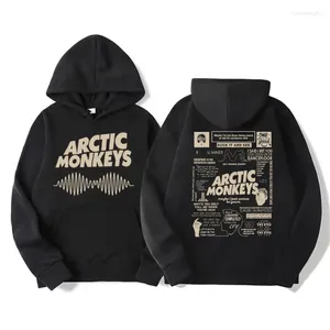 Heren Hoodies Retro Arctic Monkeys Music Tour Dubbelzijdig Print Mannen Vrouwen Harajuku Hip Hop Punk Sweatshirt Mode Trend Stijl hoodie