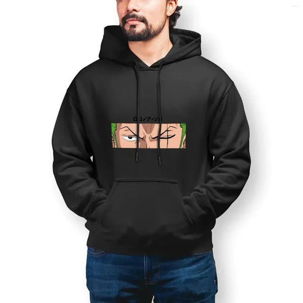 Sweats à capuche pour hommes Roronoa Zoro Eyes Typo Couple ample Anime imprimé Streetwear sweat à capuche hiver motif esthétique chemise à capuche 4XL 5XL 6XL