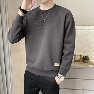 Sweats à capuche pour hommes pull col rond coton blanc cachemire Simple 2023 automne et hiver vêtements pour amoureux