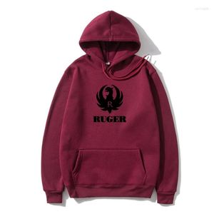 Sweats à capuche pour hommes Ruger Black Logo Outerwear 2nd Amendmen Pro Gun Rights Sweat à capuche Fusil Armes à feu Imprimé Rond Hommes SweatSweatshir Prix Coa Fle