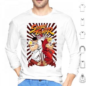 Sudaderas con capucha para hombre Ryu y Ken manga larga juego Retro videojuegos Gaming Fighter 80s Akuma Hadouken Street 2 Arcade Fight