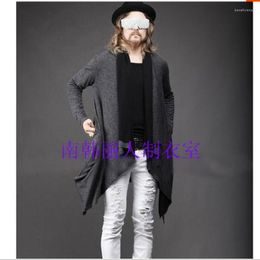 Sweat à capuche pour hommes, Version coréenne, veste d'automne, cape, sweat-shirt, personnalité, deux vêtements uniques, manches longues, S-3xl