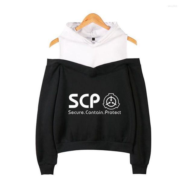 Sudaderas con capucha para hombre Scp Foundation, sudadera con hombros descubiertos, jersey para mujer, sudaderas de algodón, chaqueta de primavera y otoño, ropa