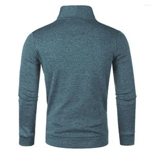 Sweats à capuche pour hommes Simple Mode Hommes Sweat Slim Fit Demi-Col Roulé Pull Chaud Respirant Tissu Automne Casual Manches Longues Hiver