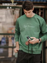 Sudaderas con capucha para hombre SIMWOOD 2024 Otoño Invierno de gran tamaño 400gsm tela con estampado de letras sudaderas para hombre de talla grande jerseys de alta calidad