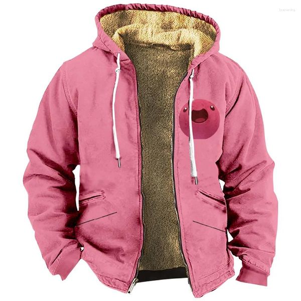 Sweats à capuche pour hommes Slime Rancher 2 Game Veste à capuche Géométrie Fermeture éclair Impression 3D Décontracté Quotidien Vacances Polaire Vêtements d'hiver Vêtements