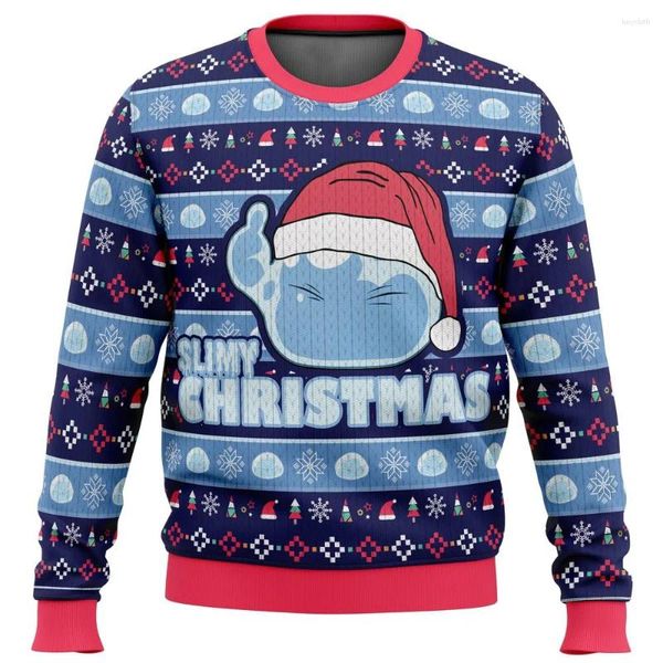 Sweat à capuche pour hommes Christmas visqueux cette fois-ci, je me suis réincarné comme un pull en boue cadeau Santa Claus Pullover Men Sweat 3D Sweat et Top