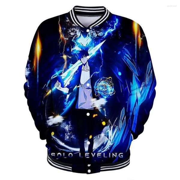 Hommes Hoodies Solo Nivellement Sweat 3D Unisexe Survêtement Baseball Vestes Femmes / Hommes Harajuku Streetwear 2023 Coréen Manga Vêtements Plus