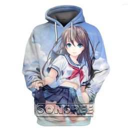 Heren Hoodies Sonspee 3D Anime Cartoon Loli Print Hoodie Autumn en Winter Men's Ladies Campus Sexy meid Otaku Loose Casual Sweatshirt