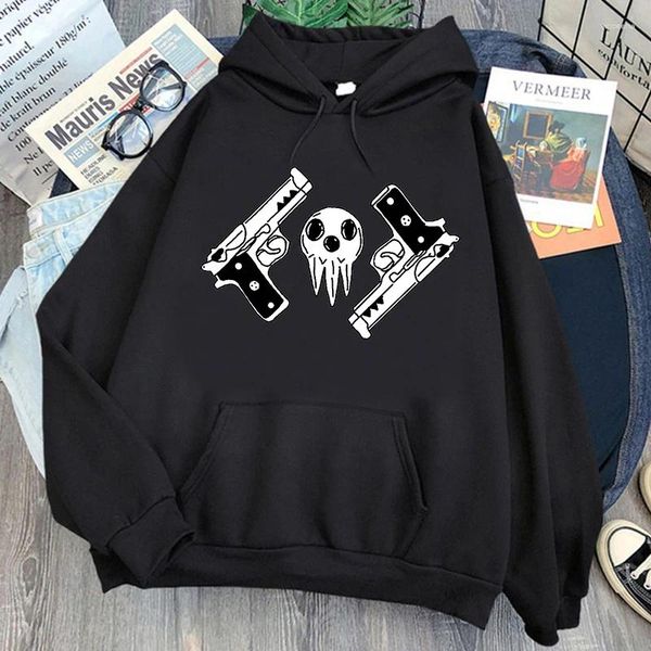 Sudaderas con capucha para hombre Soul Eater Unisex Casual Mannen Anim Tops Streetwear moda hombres y mujeres ropa de manga larga