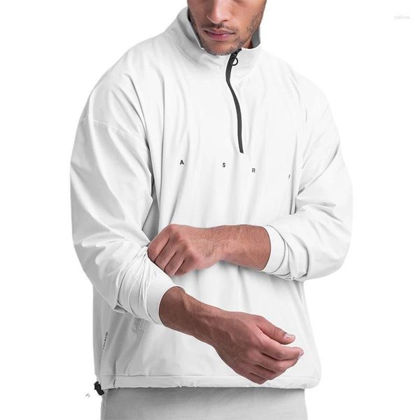 Sweat à capuche pour hommes, marque de mode, séchage rapide, T-shirt serré à manches longues, sous-couche de sport polyvalente, printemps et automne