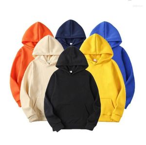 Heren Hoodies Spring en Autumn Menswear Sweatshirt Plain Color Casual Hoodie Loose