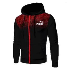 Men's Hoodies Spring And Autumn Sweatshirt Hooded Casual Fashion Polka Dot Jacket.Sportswear Running Swea