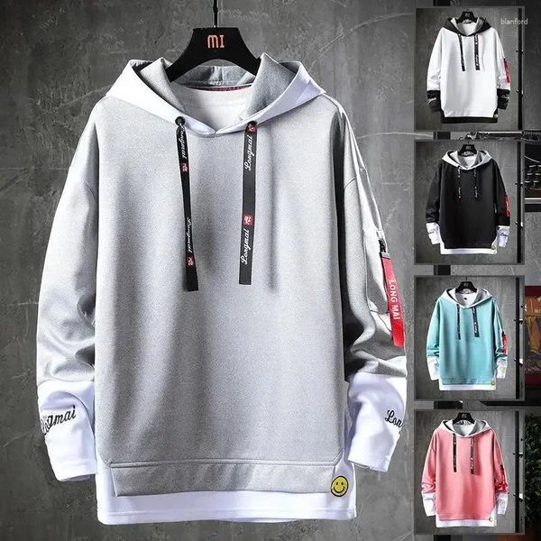 Sudaderas con capucha para hombre Primavera y otoño Vacaciones Suéter de dos piezas Manga larga Con capucha Casual Correr Grande