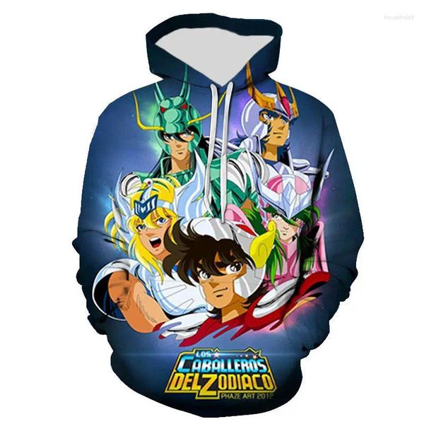 Sweats à capuche pour hommes Printemps et automne Sweats imprimés 3D Saint Seiya Hommes Femmes Enfants Mode Pull Streetwear Garçon Fille Enfants Jacke